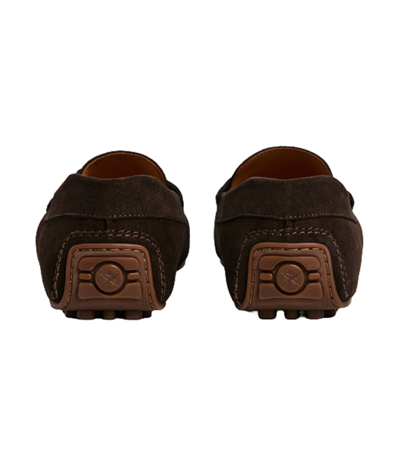 Suede Driver Saddle Shoe Ebony Brown