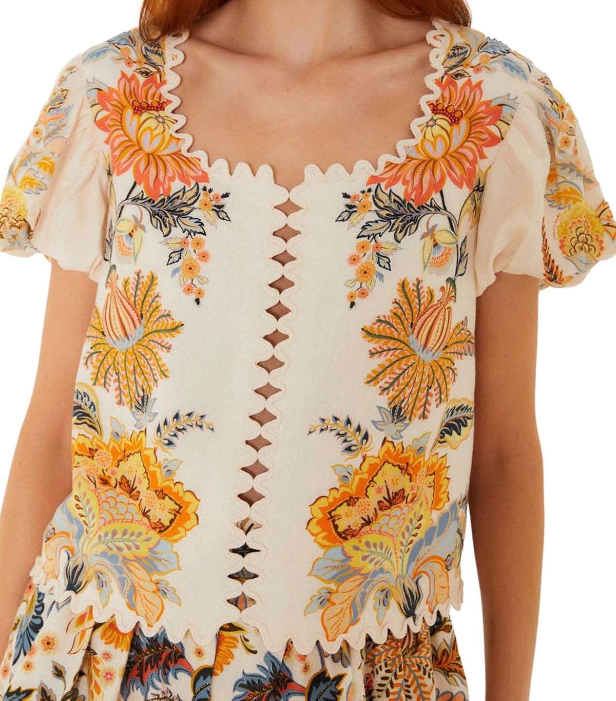 Ligia Light Pink Short Sleeve Blouse Multi