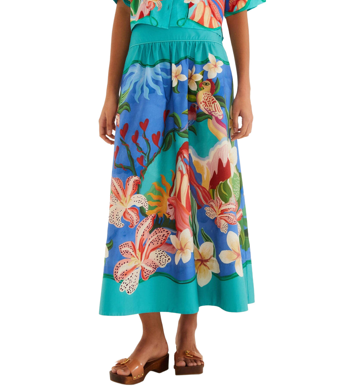 Garden of Life Midi Skirt Multi