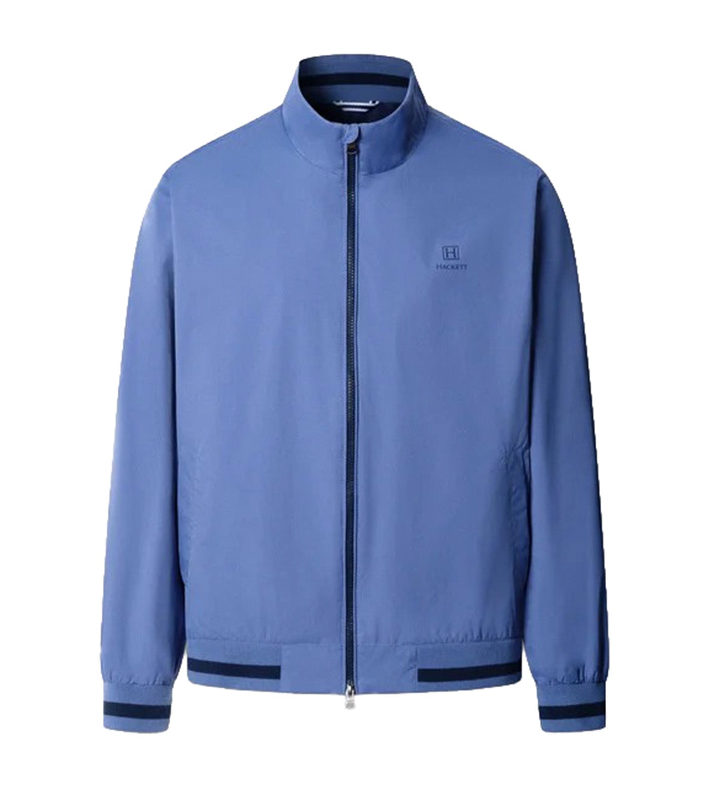 Branded Blouson Jacket Steel Blue