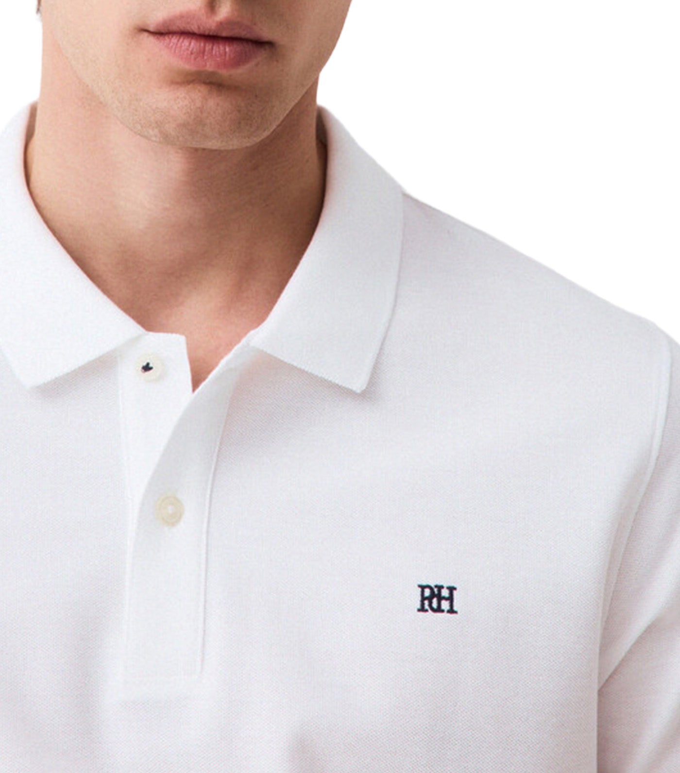 Basic Slim Piqué Polo Shirt White
