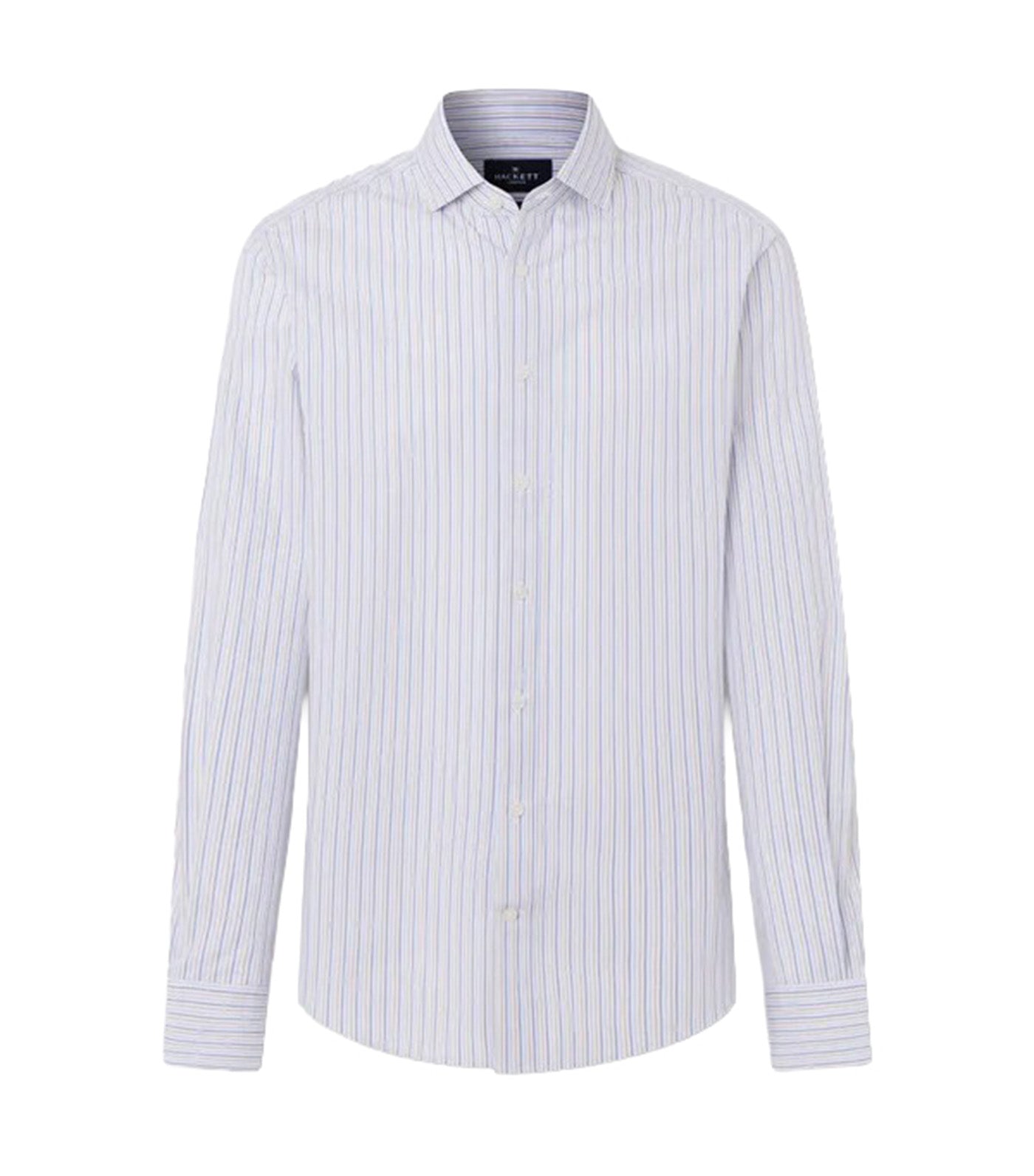 Classic Fit Hairline Two-Tone Stripe Shirt Blue