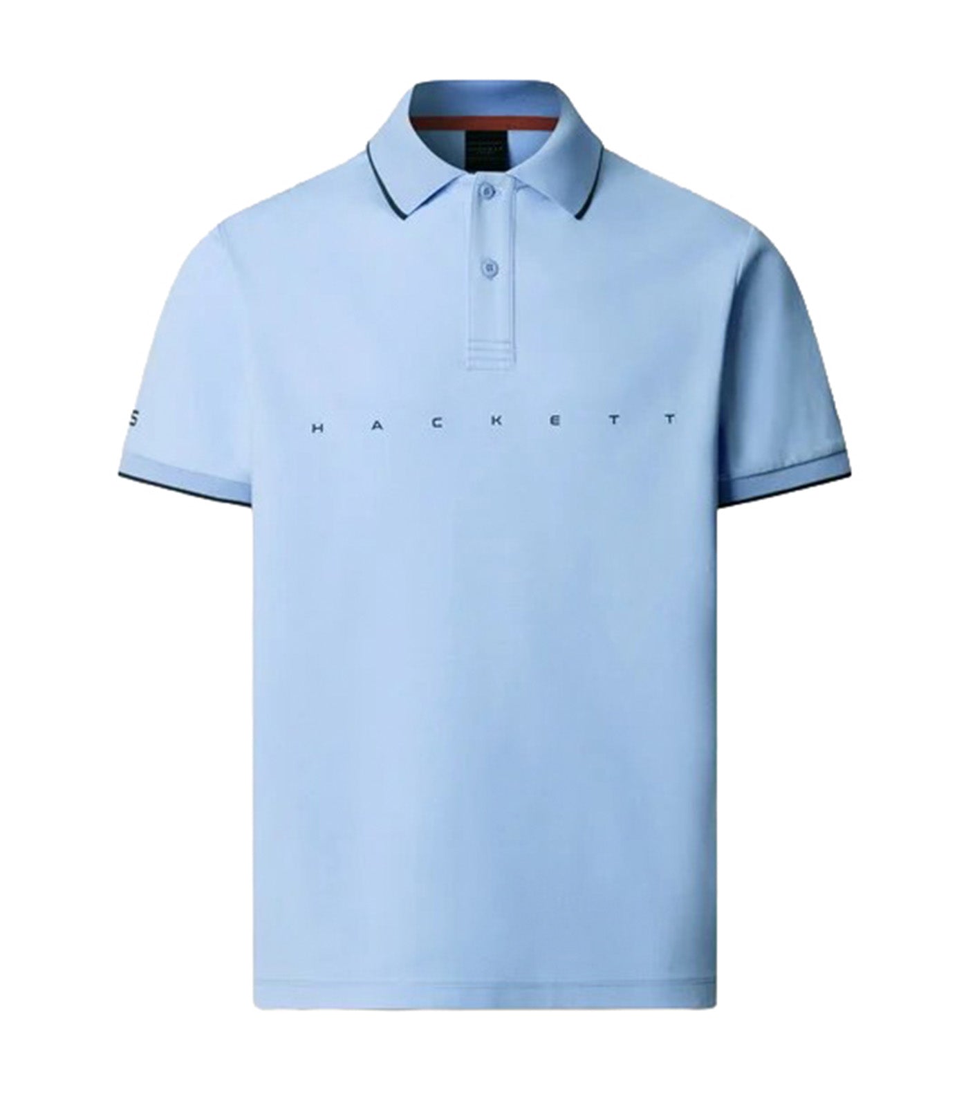 Short Sleeve Polo Shirt with Classic Fit Logo Summer Blue