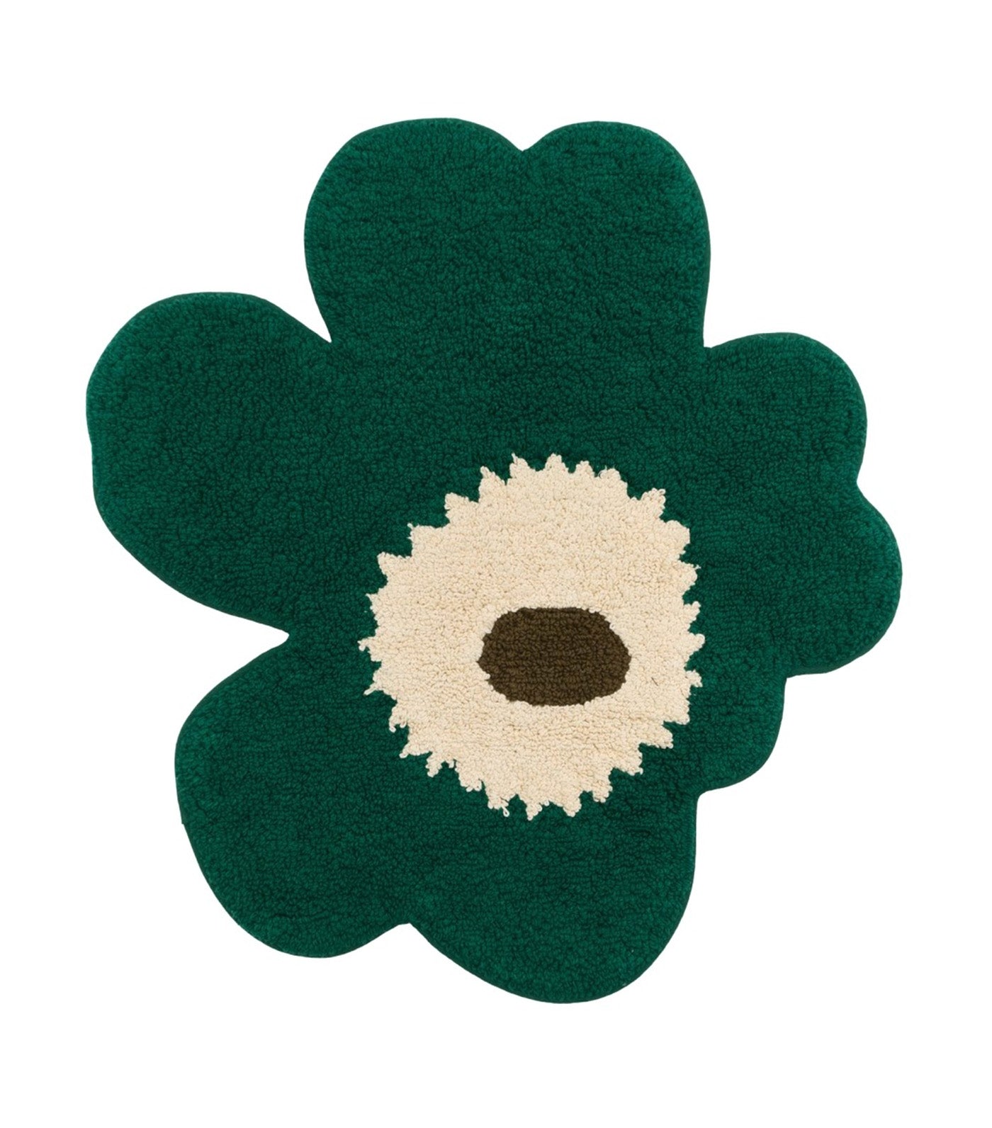 Unikko Bath Mat Emerald/Off White/Mole