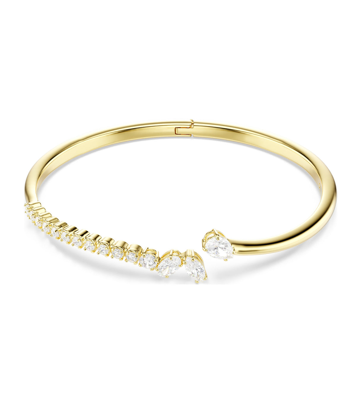 Mesmera Bangle Mixed Cuts 18K Gold Finish White