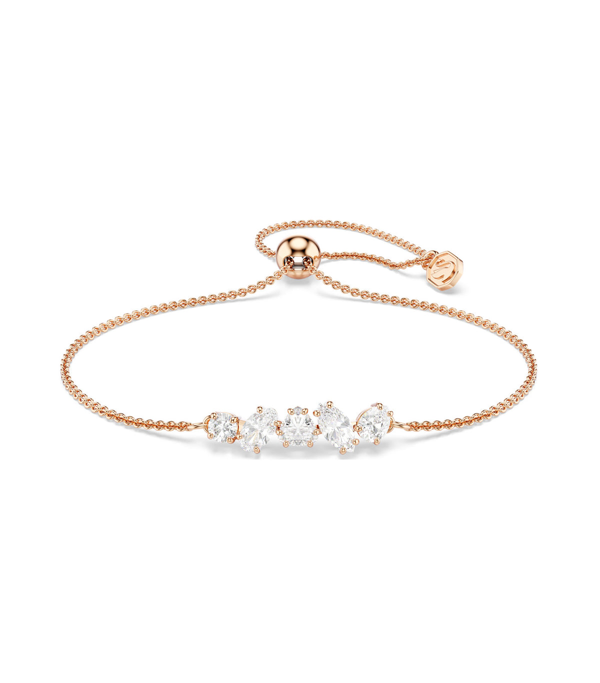 Mesmera Bracelet Mixed Cuts 18K Rose Gold Finish White