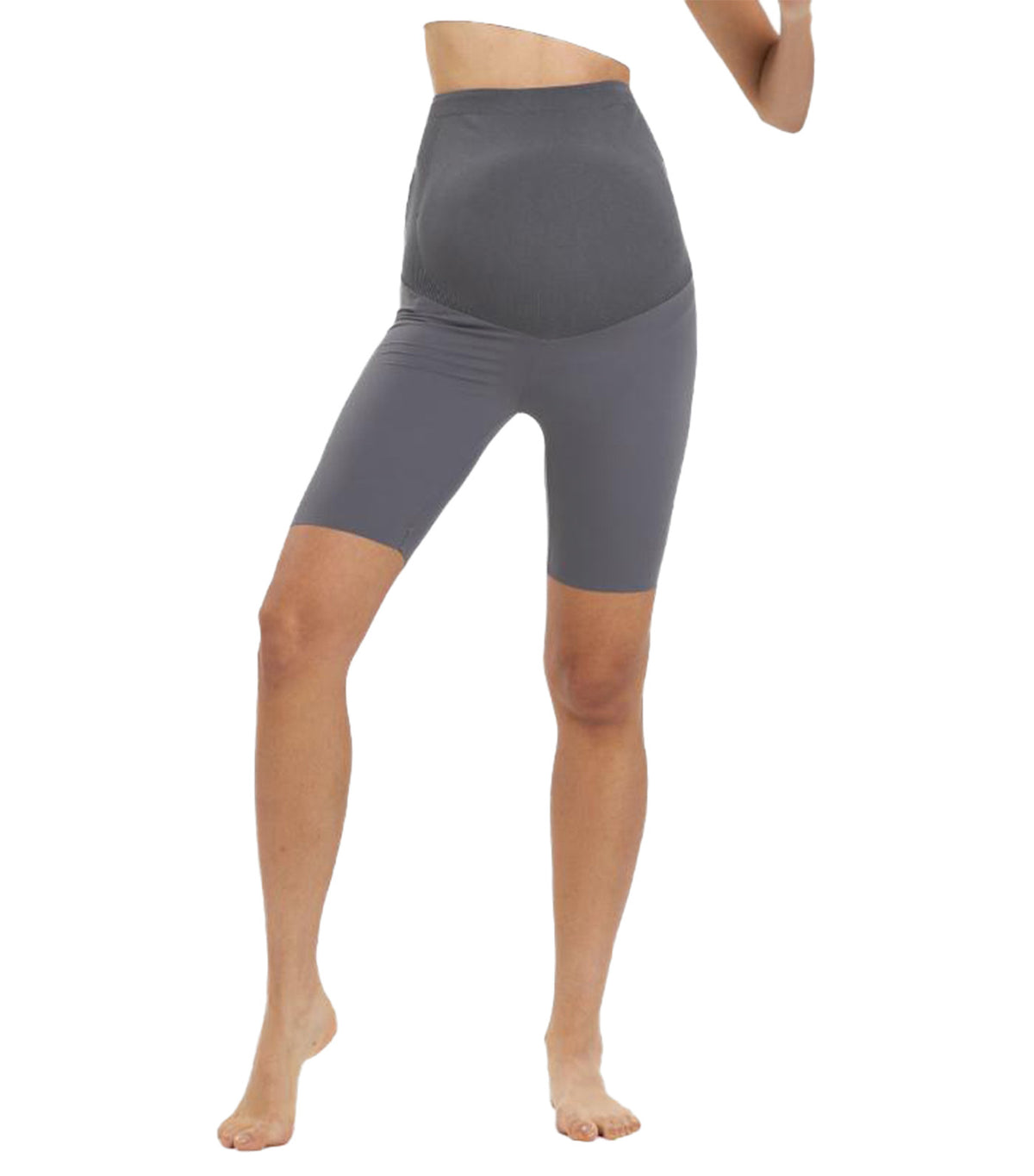 Ulti Comfort Belly Cover Maternity Short Leggings Gray