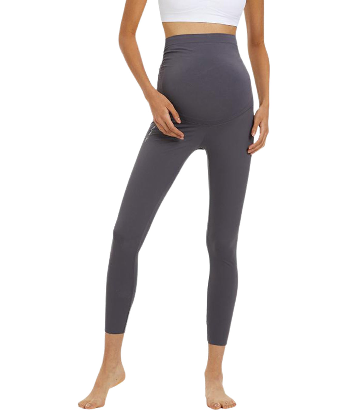 Essential Belly Cover Maternity Long Legging Gray