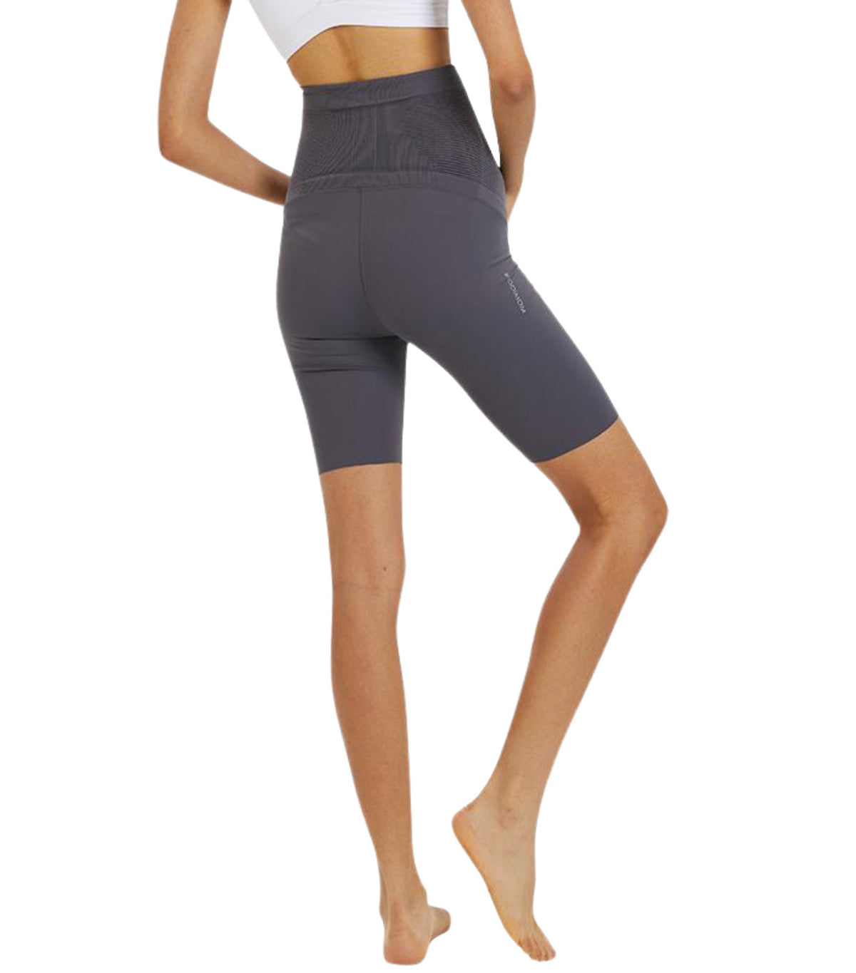 Essential Belly Cover Maternity Short Leggings Gray