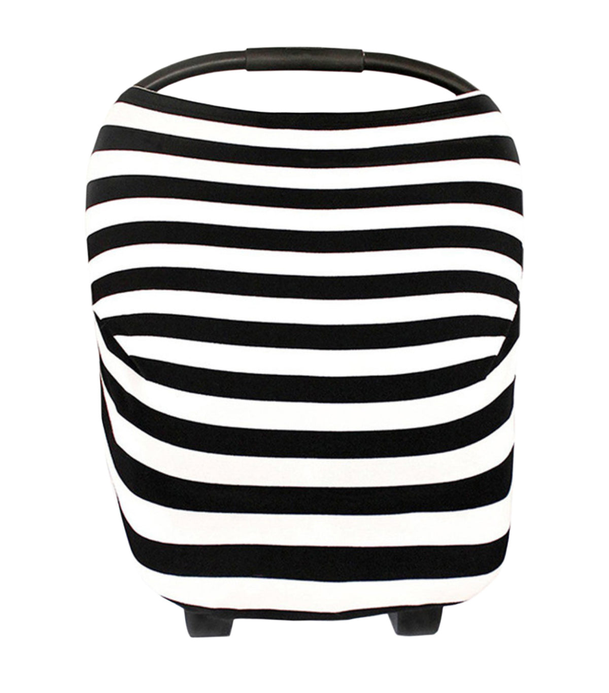 Multi-Use Nursing Scarf Black White Thick Stripe