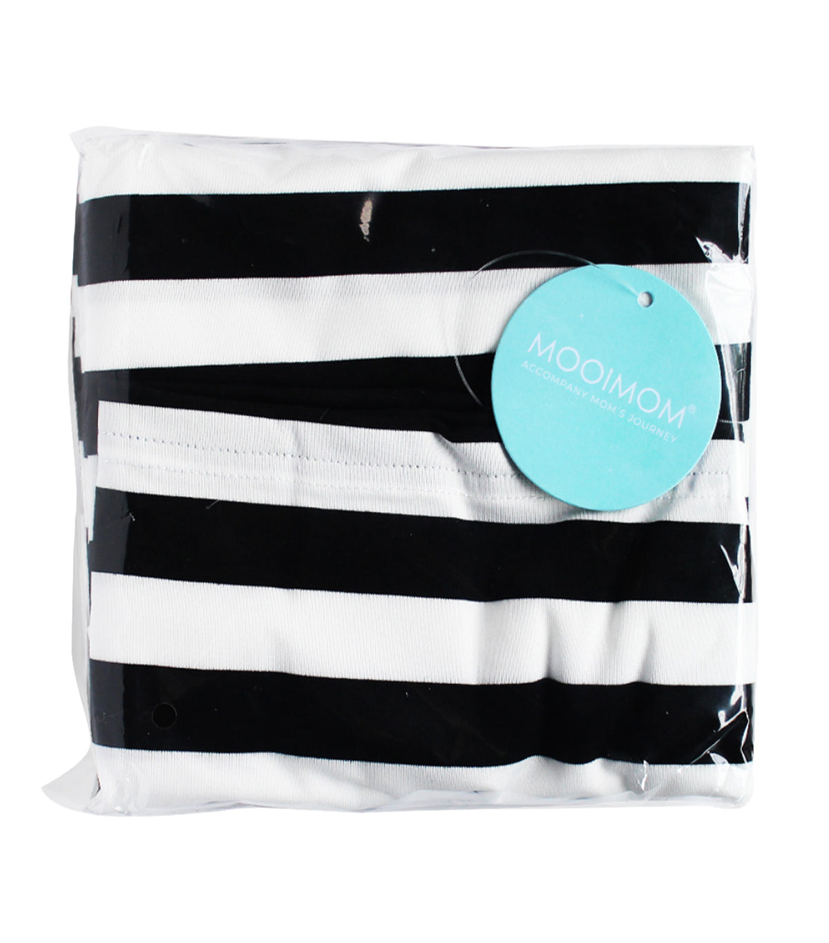Multi-Use Nursing Scarf Black White Thick Stripe