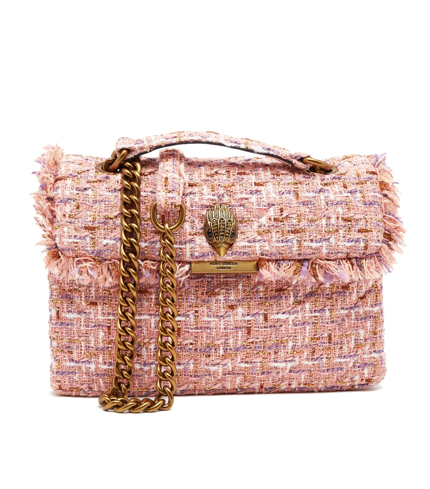 Tweed Kensington Bag Pale Pink