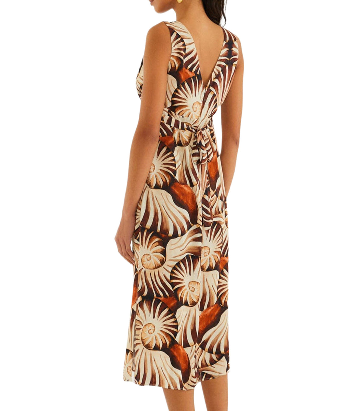 Ammonite Buttoned Midi Dress Multi