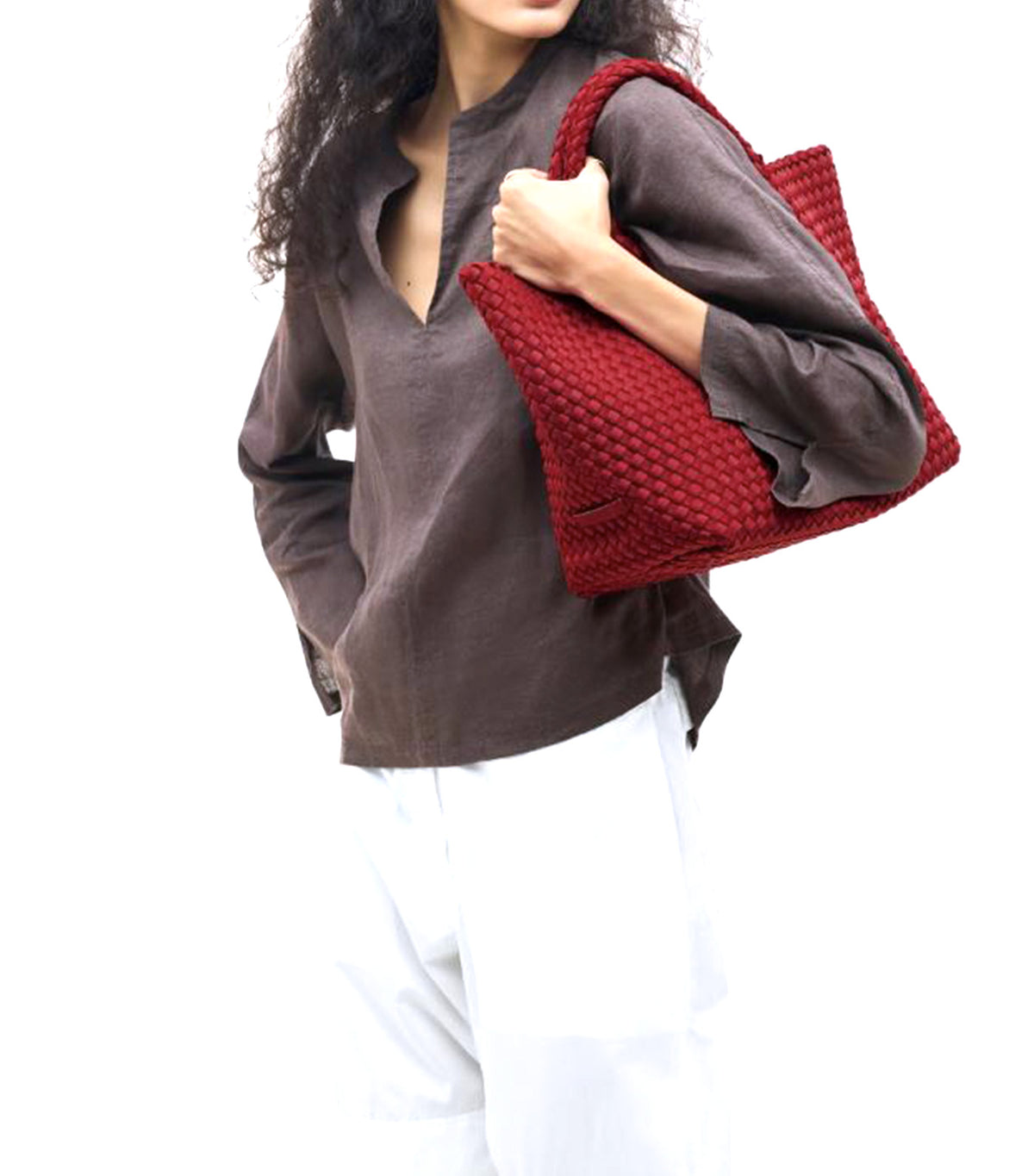 St. Barths Medium Tote Rosso