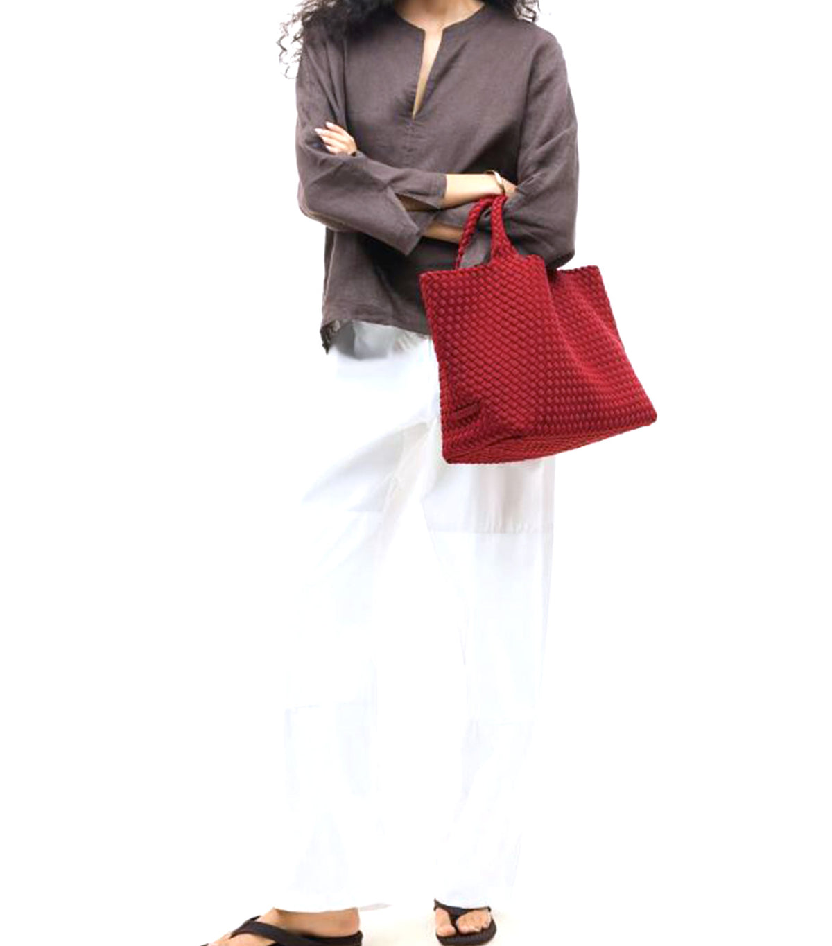 St. Barths Medium Tote Rosso