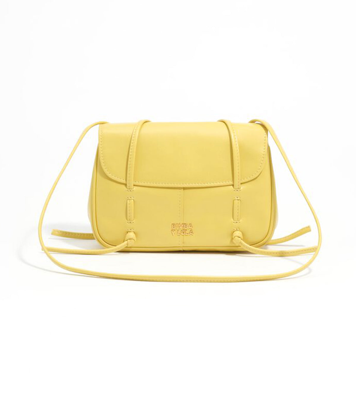 Leather Mini Flap Bag Yellow