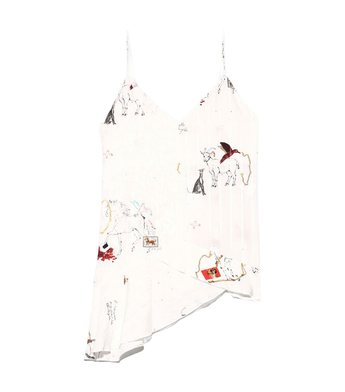Animal Chain Top with Ruffles Collage Animal Chain