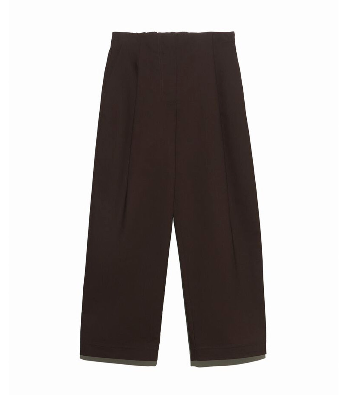 Darted Straight-Leg Trousers Dark Chocolate