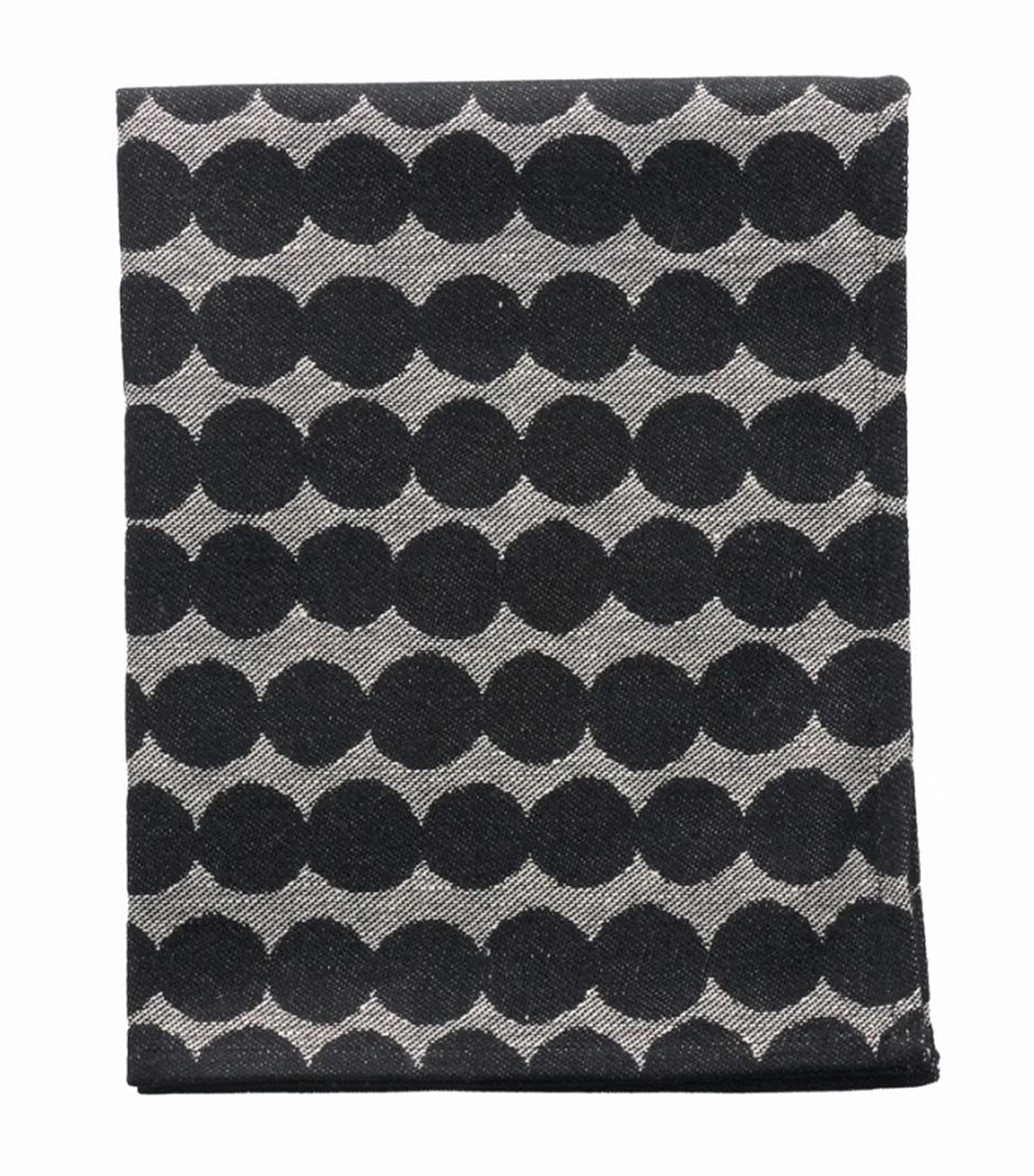 Pieni Räsymatto Bench Towel 46 cm x 60 cm Black/Light Beige
