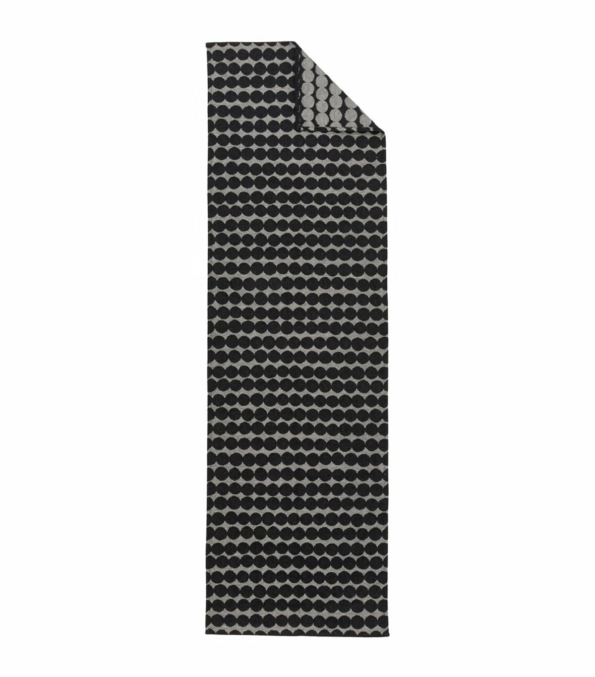 Pieni Räsymatto Bench Towel 46 cm x 150 cm Black/Light Beige