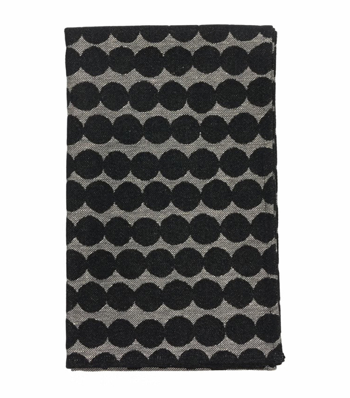 Pieni Räsymatto Bench Towel 46 cm x 150 cm Black/Light Beige