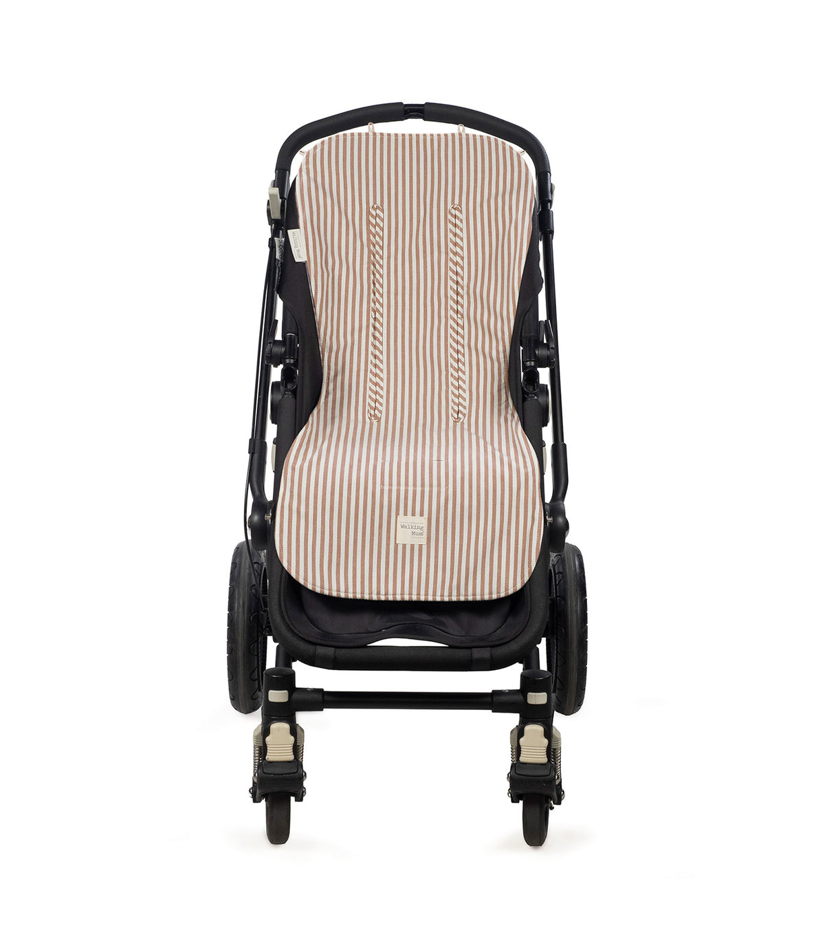 Stroller Seat Liner Praliné Stripes Moka