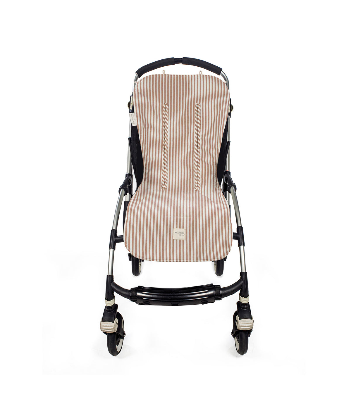 Stroller Seat Liner Praliné Stripes Moka