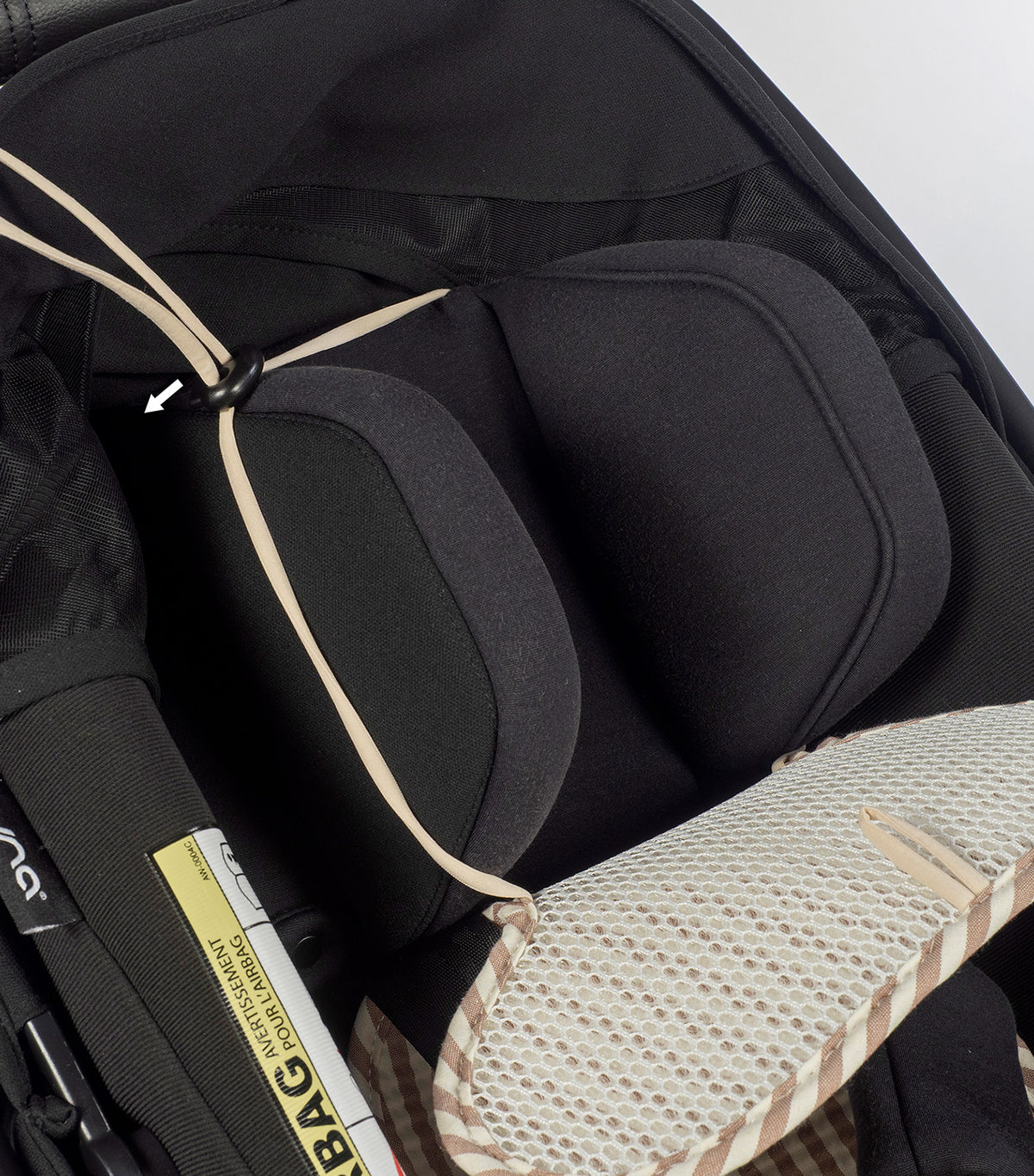 Auto Car Seat Liner Praliné Stripes Moka