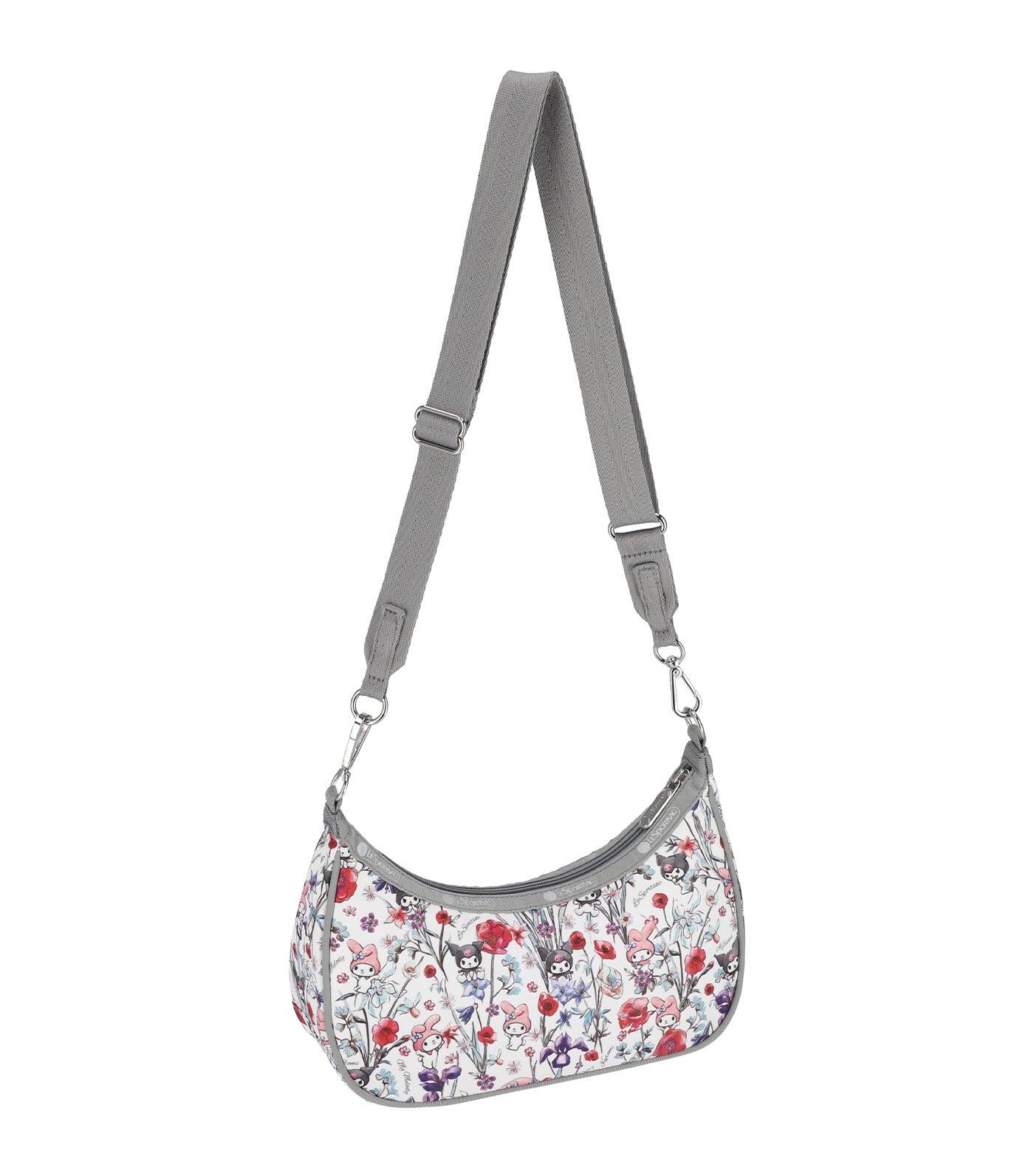 LeSportsac x My Melody and Kuromi Small Convertible Hobo My Melody Kuromi Gray