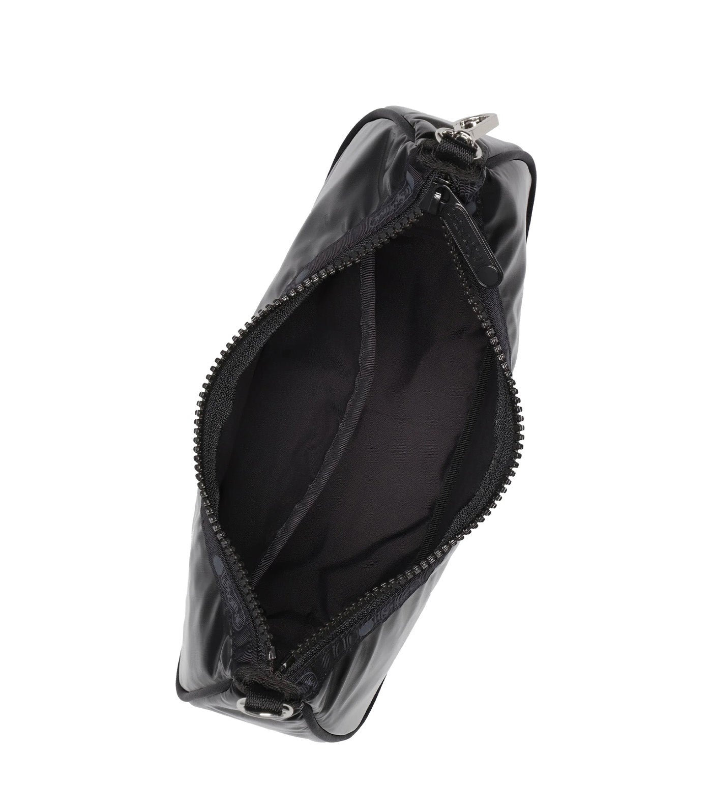 Small Convertible Hobo Black Shine