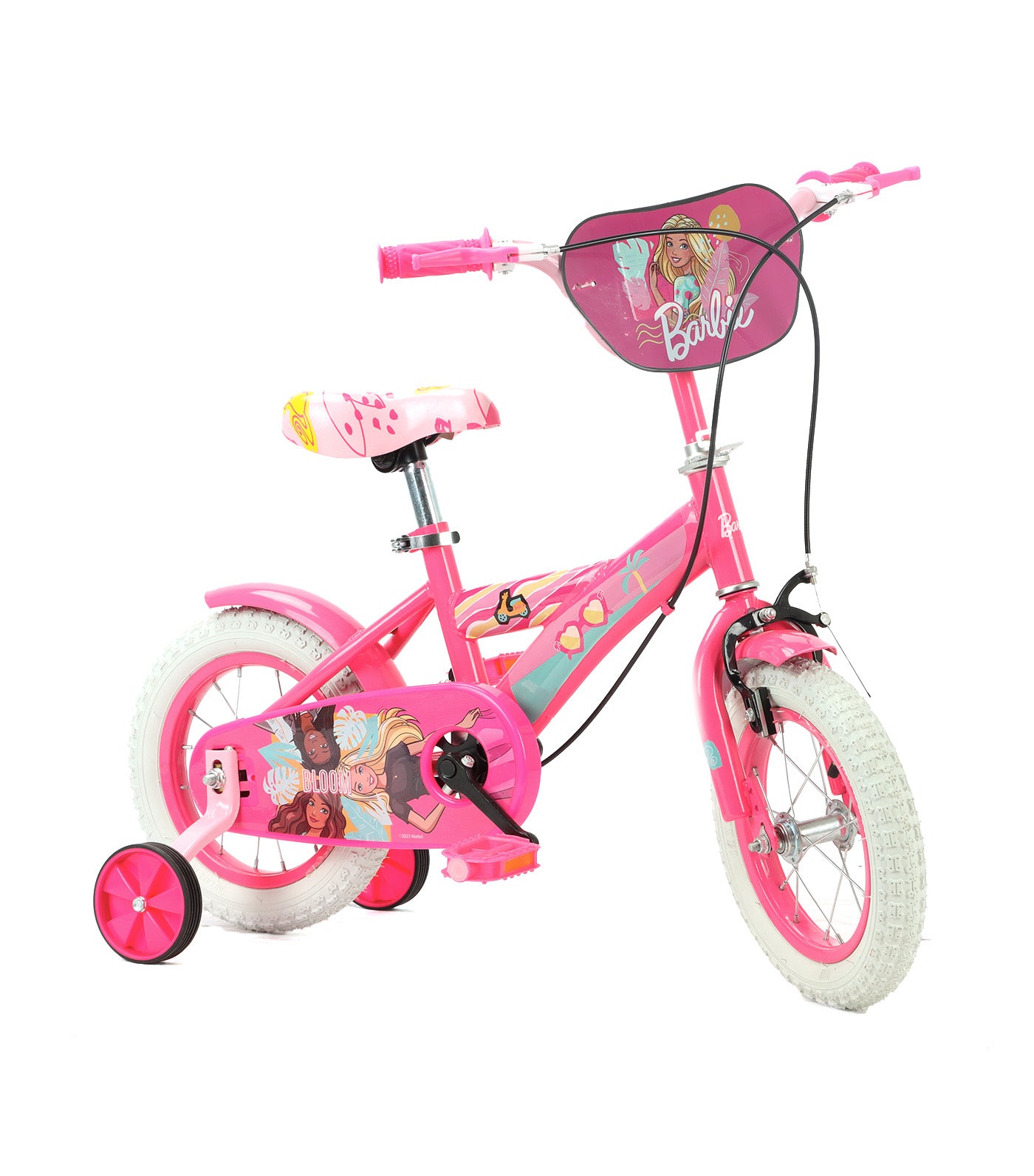 Barbie bike with training wheels sale