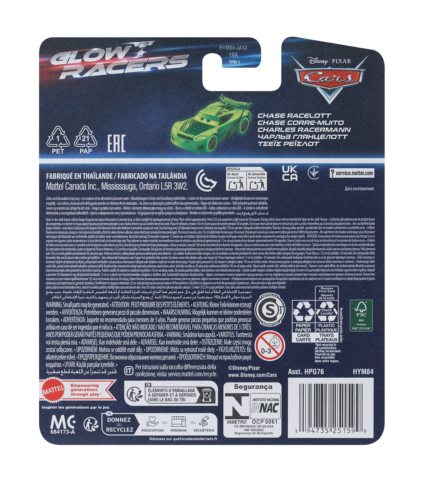 Cars Glow Racers Chase Racelott