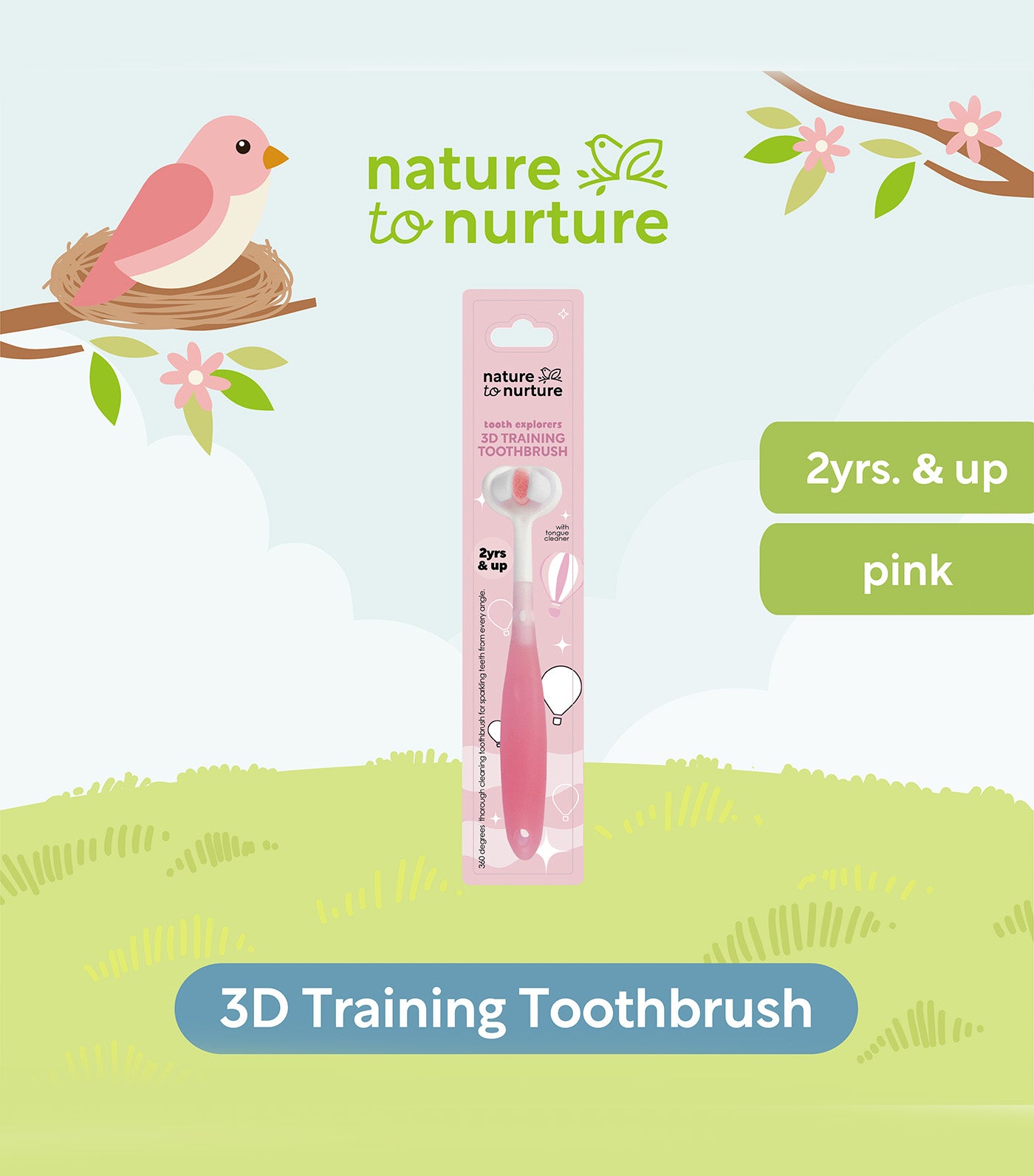 Tooth Explorers 3D Training Toothbrush Pink