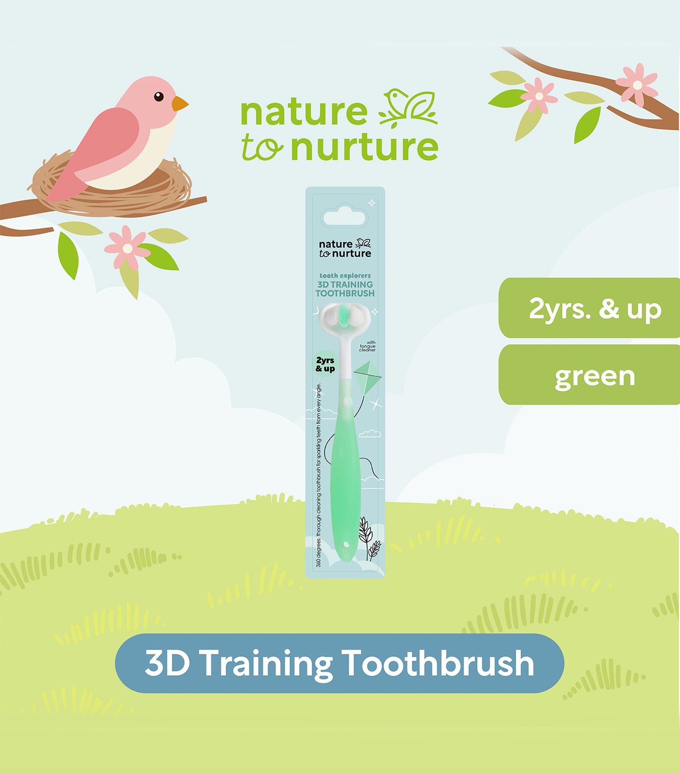 Tooth Explorers 3D Training Toothbrush Green