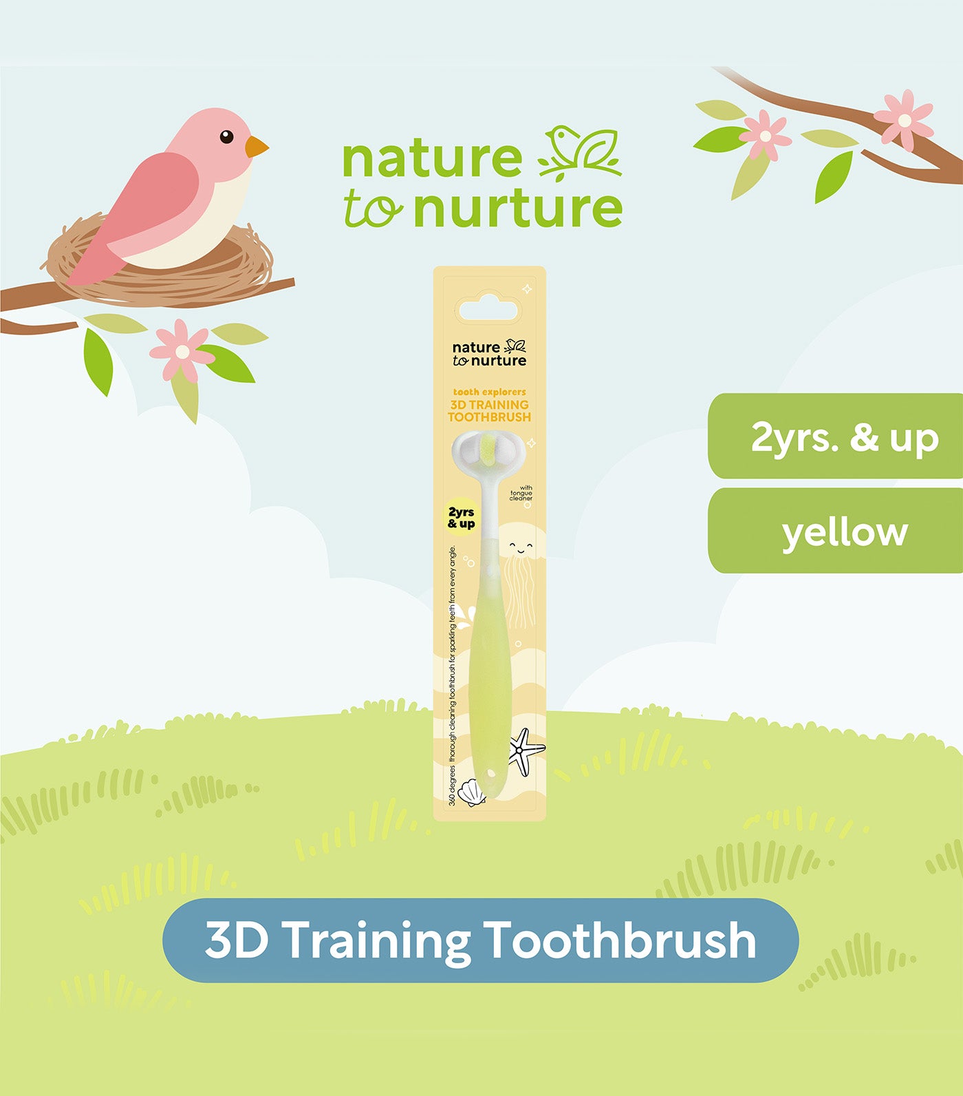 Tooth Explorers 3D Training Toothbrush Yellow