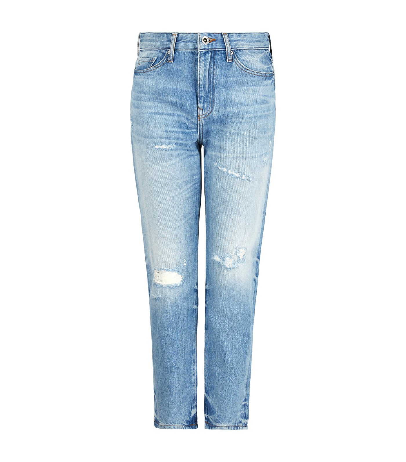 Crop Boyfriend Jeans Denim Light Indigo