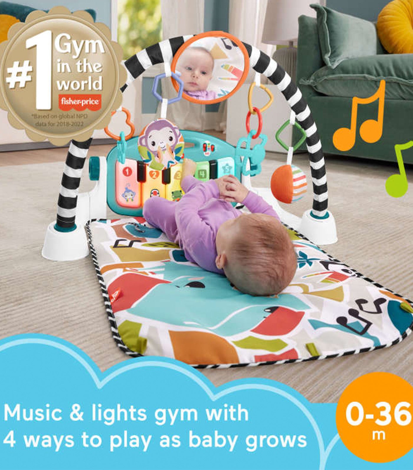 Glow and Grow™ Kick & Play™ Piano Gym