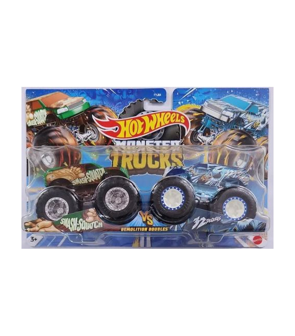 Hot Wheels Monster Trucks Arena Smashers Mega-Wrex vs. Crushzilla Takedown  Playset