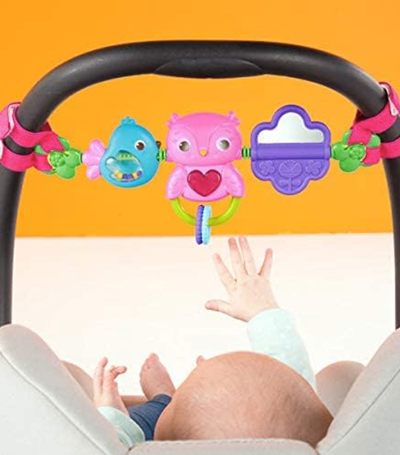 Bright Starts Take Along Carrier Toy Bar - Pink