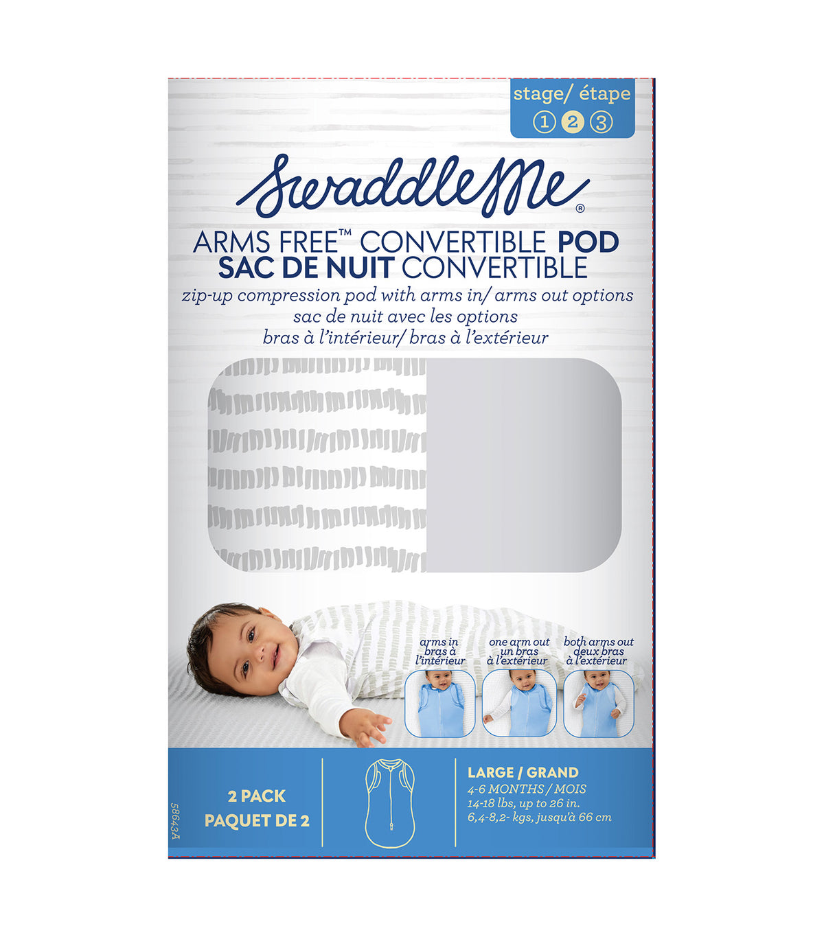 Summer® SwaddleMe® Arms Free® Convertible Pod Heathered Gray Rustan's