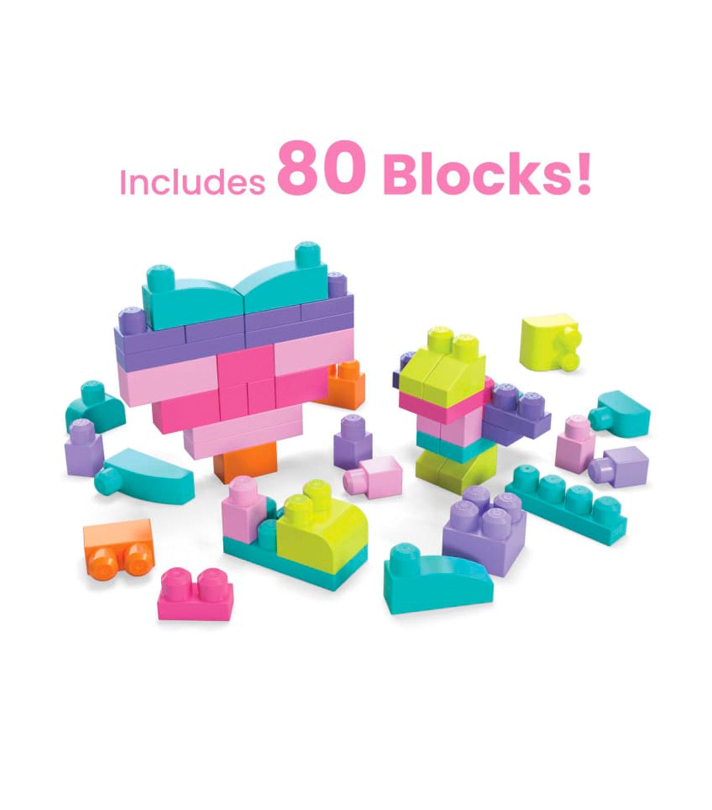 Mega Bloks Big Building Bag Pink 80 pcs Rustan s