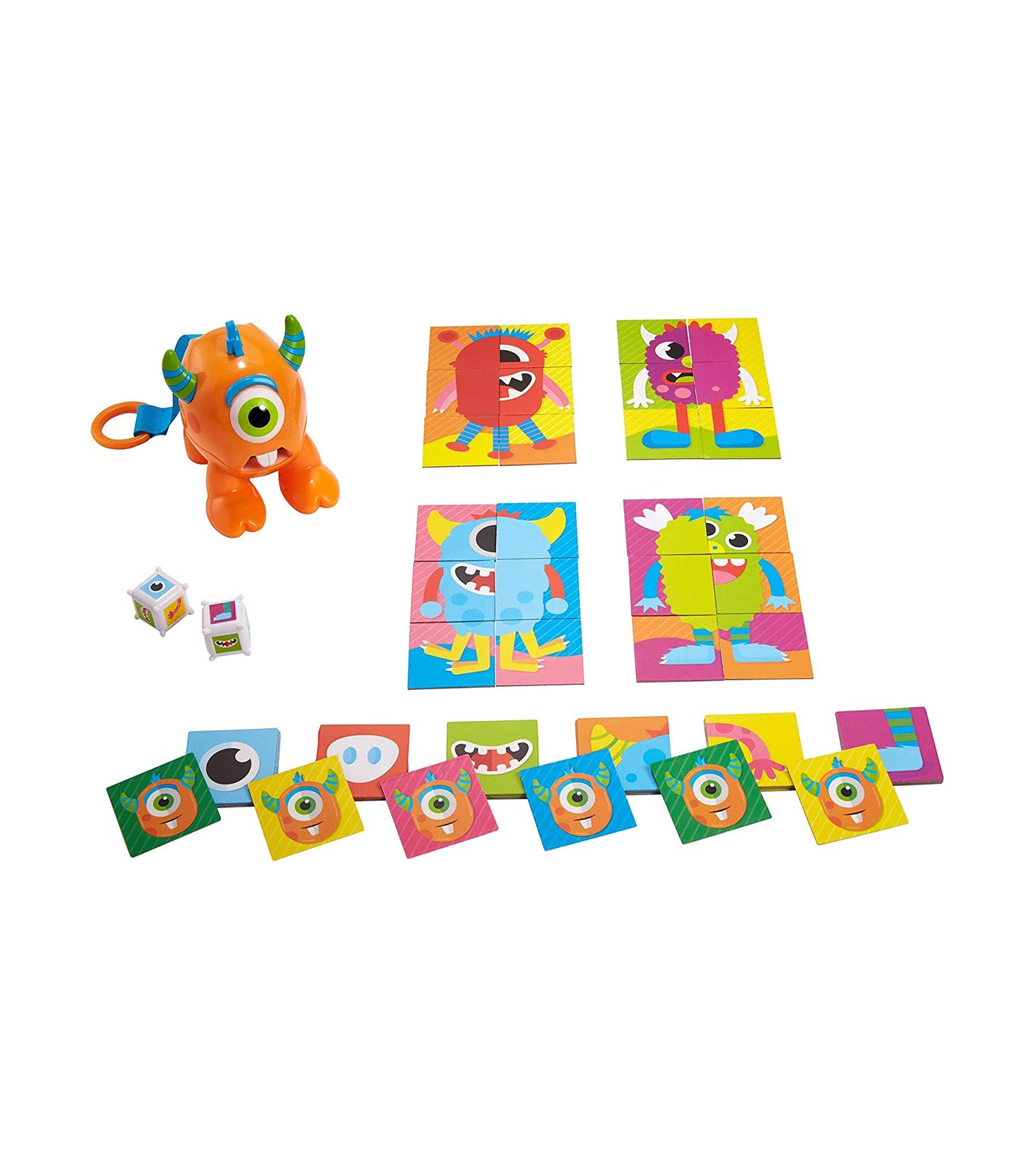 Roll-A-Match Pre-School Matching Card Game with Monster Theme