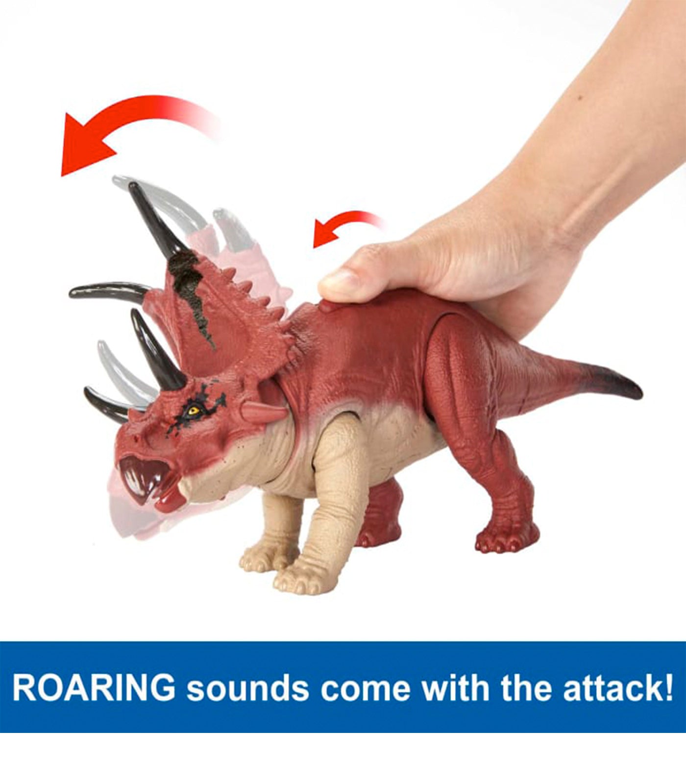 Jurassic World Wild Roar Diabloceratops Dinosaur Toy Figure With Sound