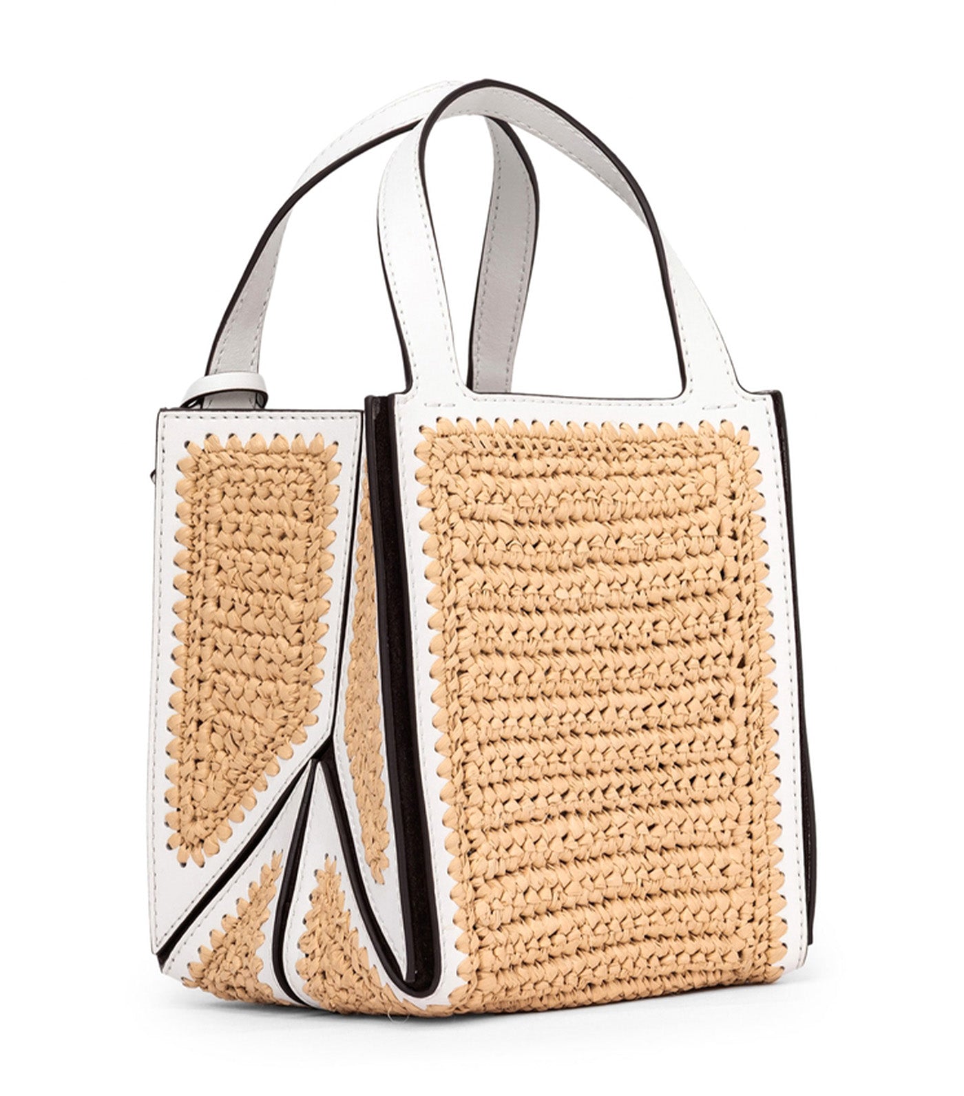 Jordi Small Hand-Crocheted and Leather Tote Bag