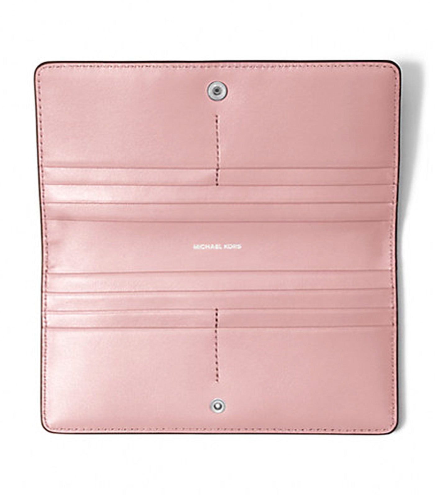 Bryant Large Pebbled Leather Snap-Front Wallet Smokey Rose