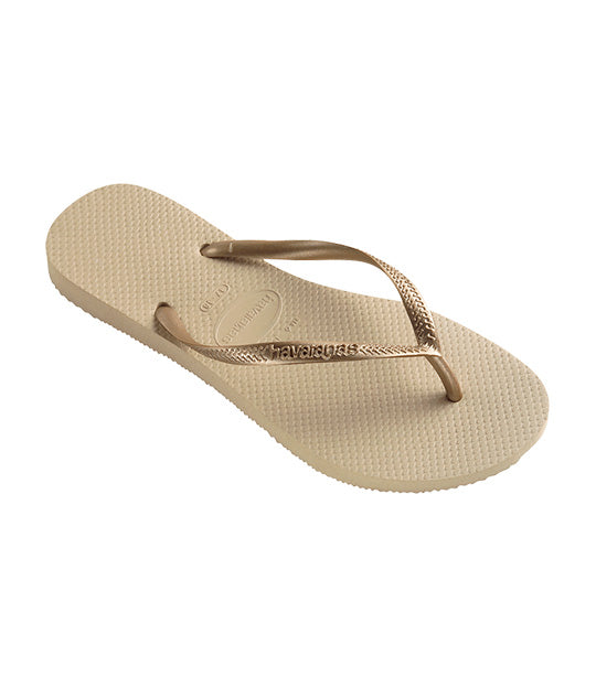 Slim Flip Flops Sand Gray Light Golden