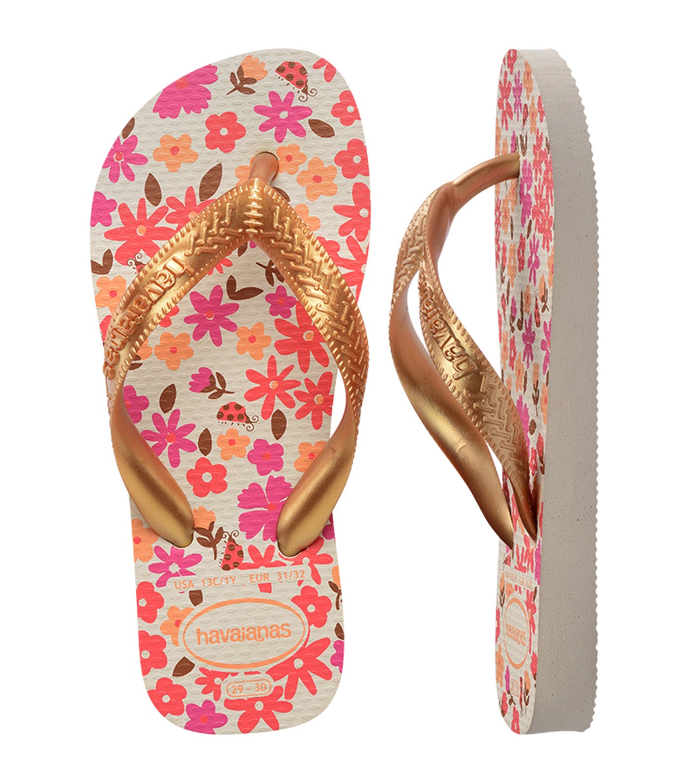 Kids Flores Flip Flops