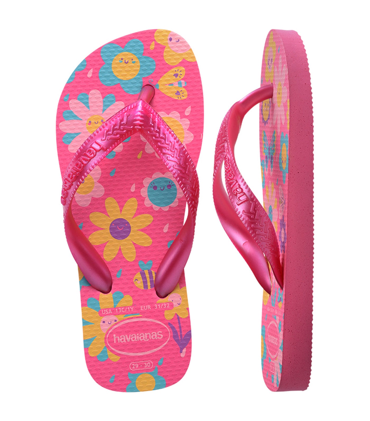 Kids Flores Flip Flops