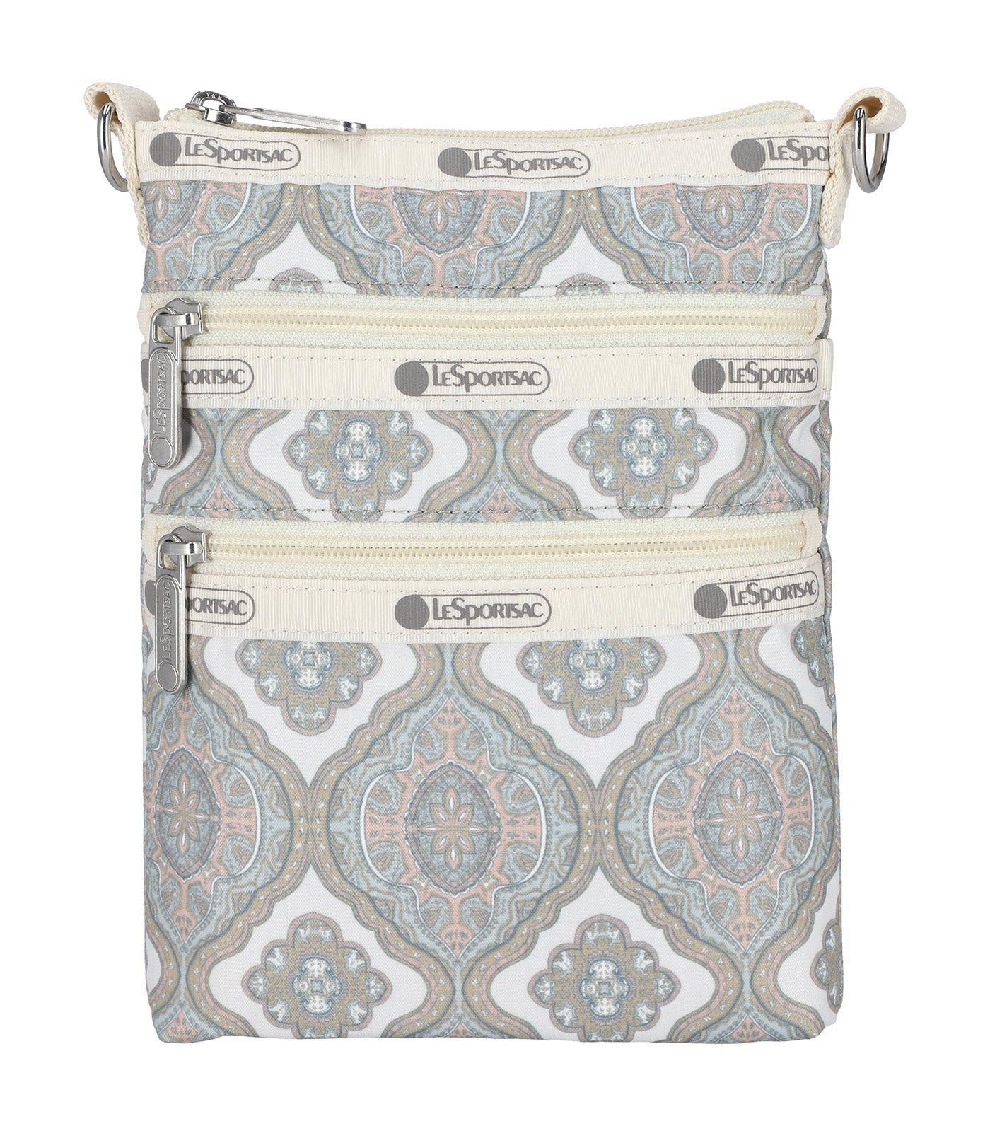 3 Zip Crossbody Damask Paisley