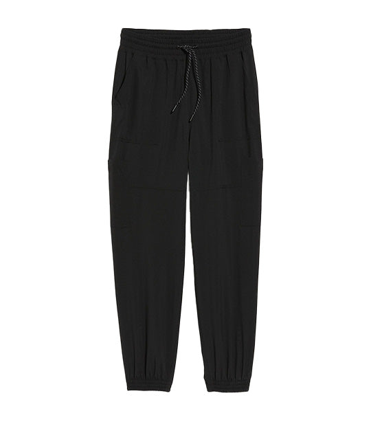 Extra High-Waisted StretchTech Performance Cargo Jogger Pants for Women Black Jack